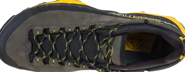 Hiking Shoes & Boots|Approach Shoes-La Sportiva Mens TX5 Low GTX Shoes - Carbon-Yellow