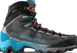 Hiking Shoes & Boots|Hiking Boots-La Sportiva Womens Aequilibrium Hike GTX Boots - Carbon-Malibu Blue