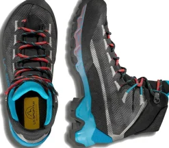 Hiking Shoes & Boots|Hiking Boots-La Sportiva Womens Aequilibrium Hike GTX Boots - Carbon-Malibu Blue
