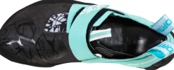 Climbing Shoes|All Round Shoes-La Sportiva Womens Skwama Vegan Climbing Shoe - Carbon-Turquoise