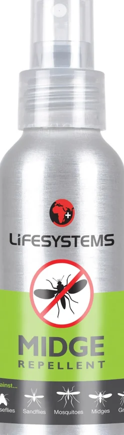Mosquito Nets & Insect Repellents-Lifesystems Midge DEET Free Repellent Spray - 100ml