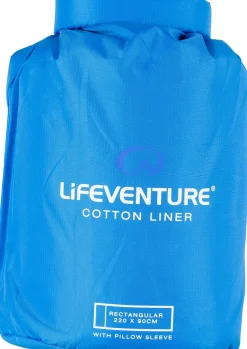 Sleep Accessories-Lifeventure Cotton Sleeping Bag Liner - Rectangular