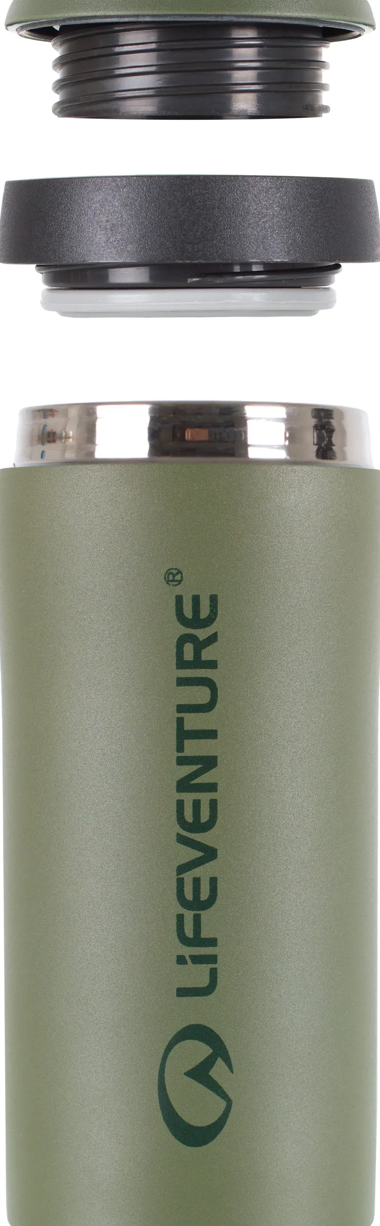Coffee Mugs & Flasks-Lifeventure Thermal Mug - Matt Khaki