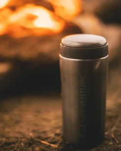 Coffee Mugs & Flasks-Lifeventure Thermal Mug - Tungsten