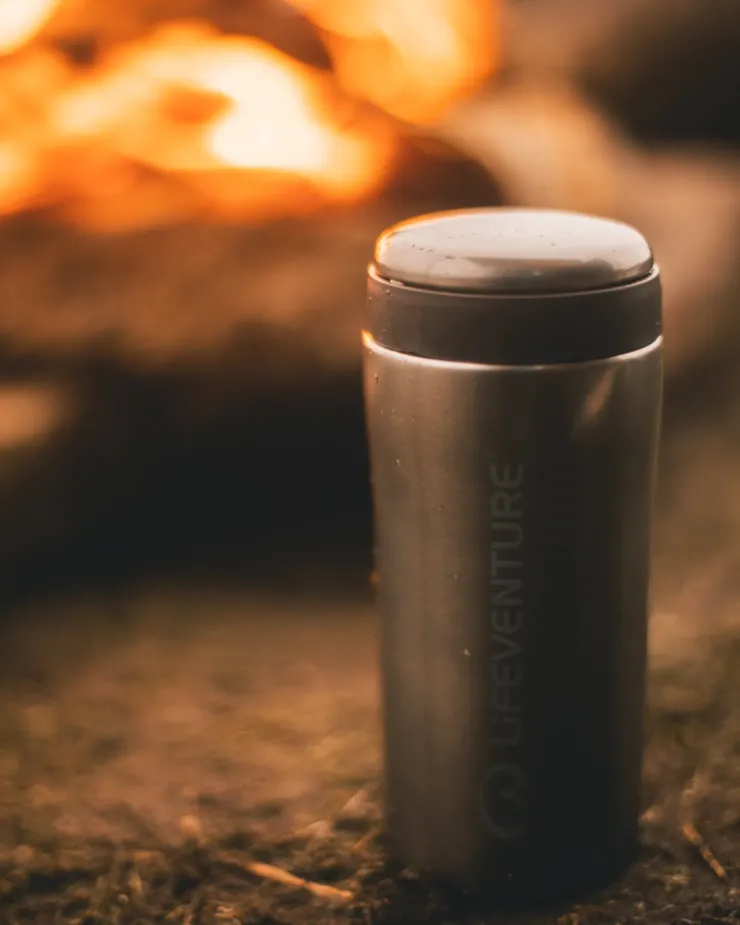 Coffee Mugs & Flasks-Lifeventure Thermal Mug - Tungsten