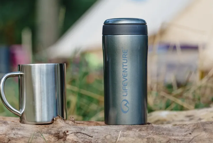 Coffee Mugs & Flasks-Lifeventure Thermal Mug - Tungsten