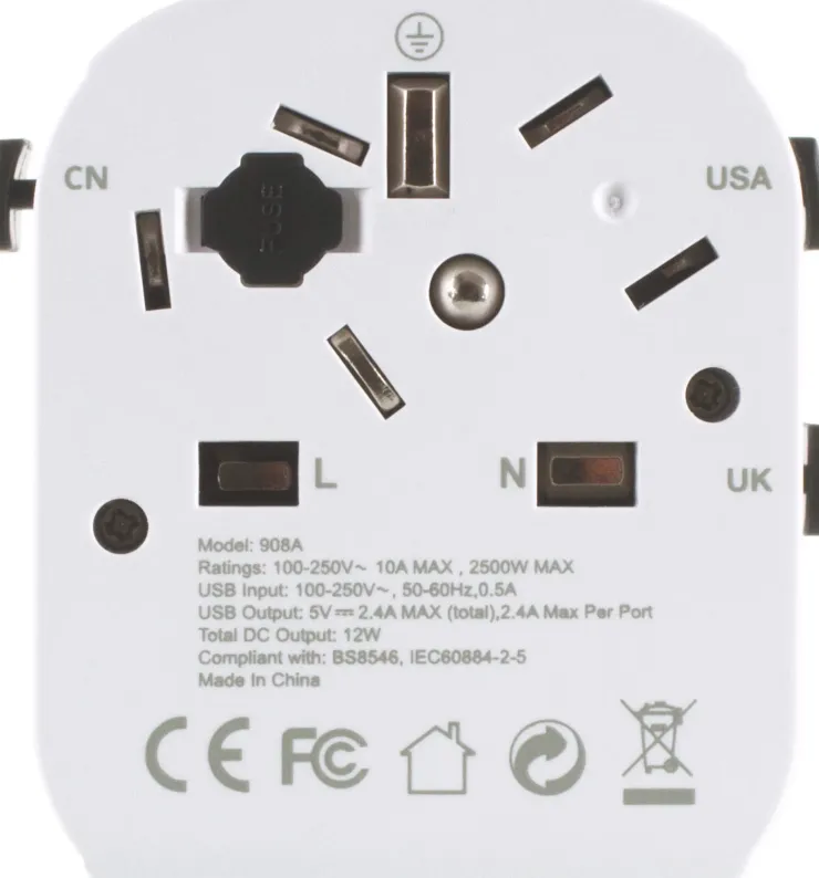 Travel Accessories-Lifeventure USB World Travel Adaptor