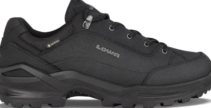 Walking Shoes-Lowa Mens Renegade GTX Lo Shoes - Black-Black