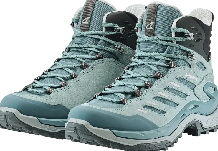 Hiking Shoes & Boots|Mid Height Boots-Lowa Womens Innovo GTX Mid Boots - Ice Blue-Light Blue