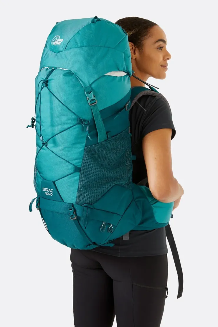 Backpacking Packs-Lowe Alpine Womens Sirac ND40 Rucksack - Sagano Green-Storm Green