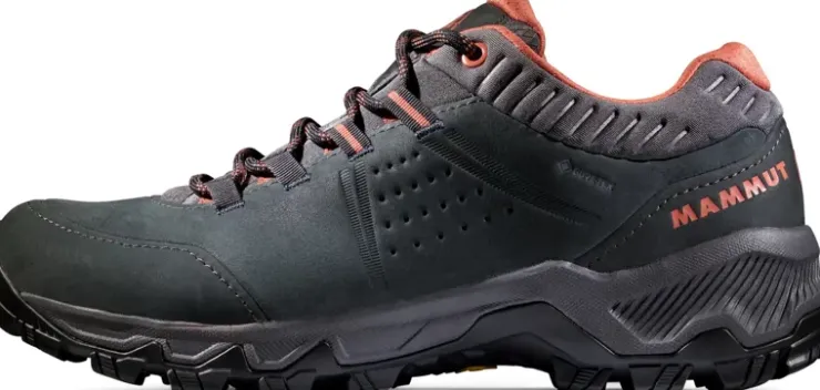 Hiking Shoes & Boots|Walking Shoes-Mammut Womens Nova IV Low GTX Shoes - Black-Apricot Brandy
