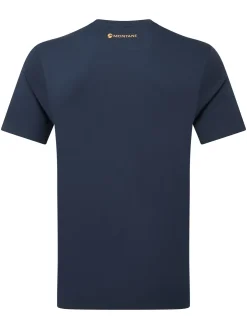 T-Shirts & Baselayers-Montane Mens Abstract Mountain T-Shirt - Eclipse Blue