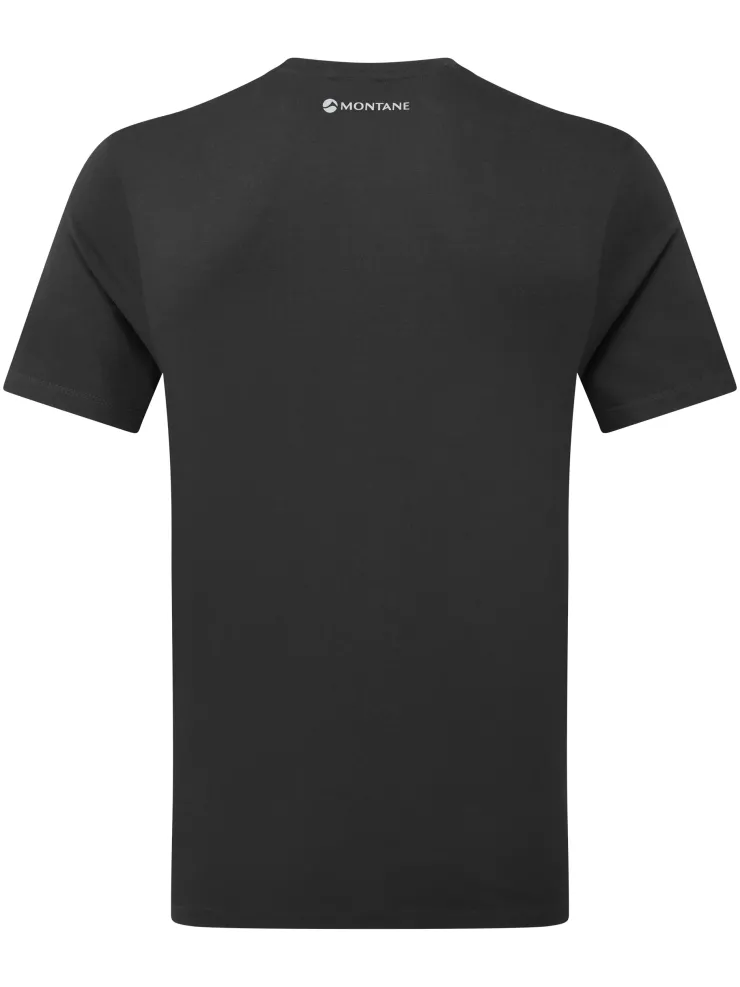 T-Shirts & Baselayers-Montane Mens Abstract Mountain T-Shirt - Midnight Grey