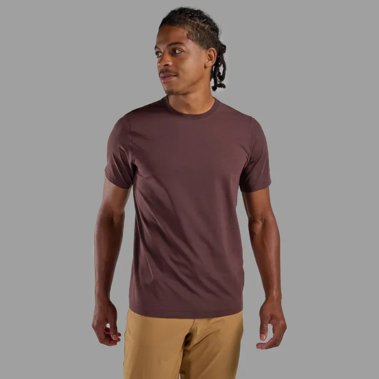 T-Shirts & Baselayers-Montane Mens Alhena T Shirt - Dark Garnet