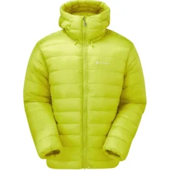 Insulated Jackets-Montane Mens Alpine 850 Hooded Down Jacket - Citrus Spring
