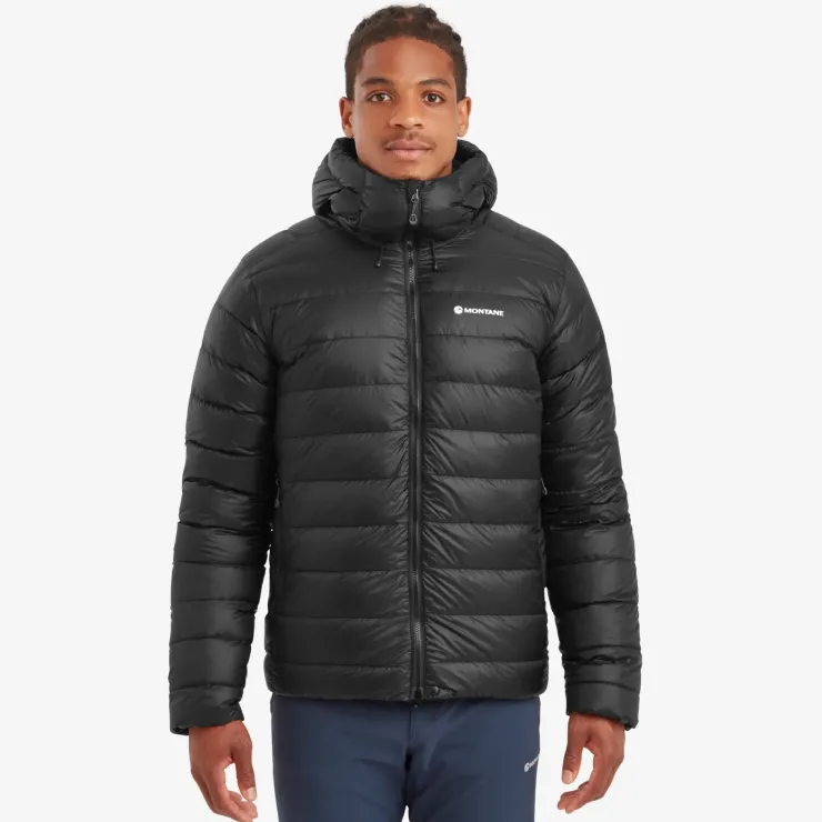 Insulated Jackets-Montane Mens Alpine 850 Hooded Down Jacket - Black