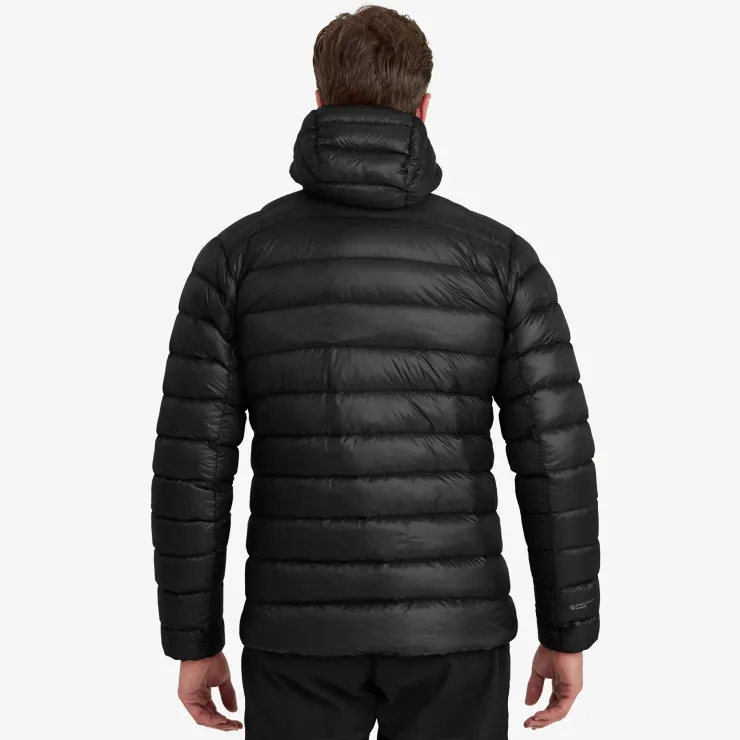 Insulated Jackets-Montane Mens Alpine 850 Lite Hooded Down Jacket - Black