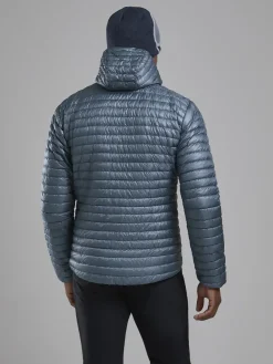Insulated Jackets-Montane Mens Alpine 850 Nano Hoodie - Stone Blue