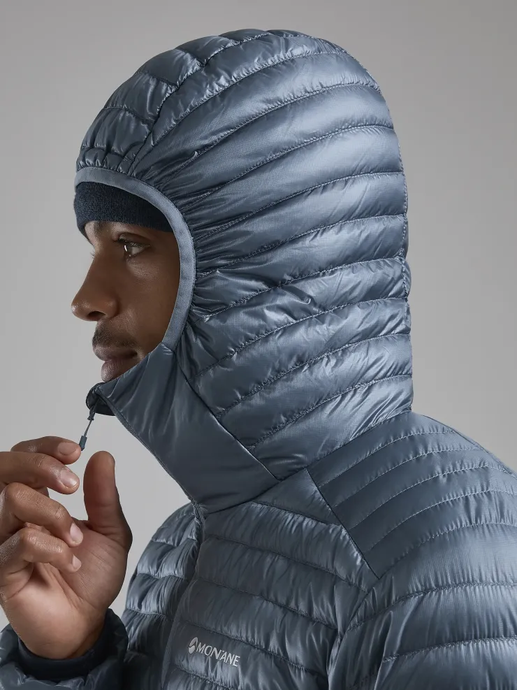 Insulated Jackets-Montane Mens Alpine 850 Nano Hoodie - Stone Blue