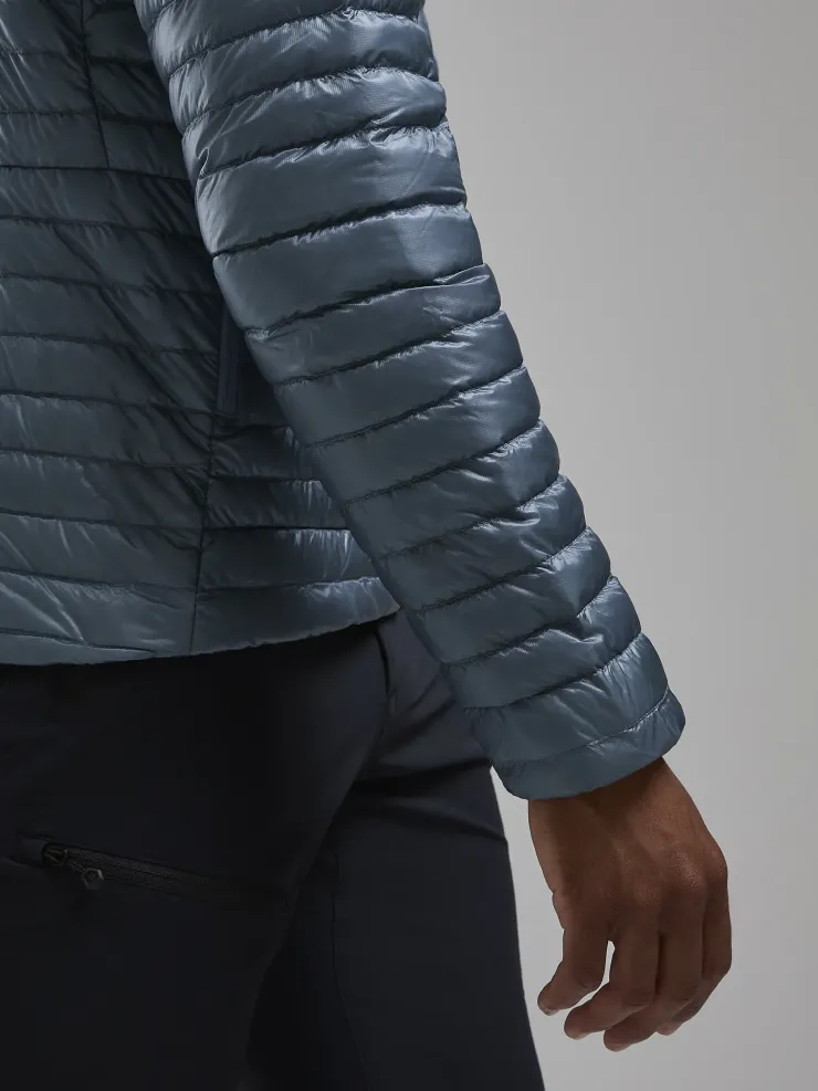 Insulated Jackets-Montane Mens Alpine 850 Nano Hoodie - Stone Blue