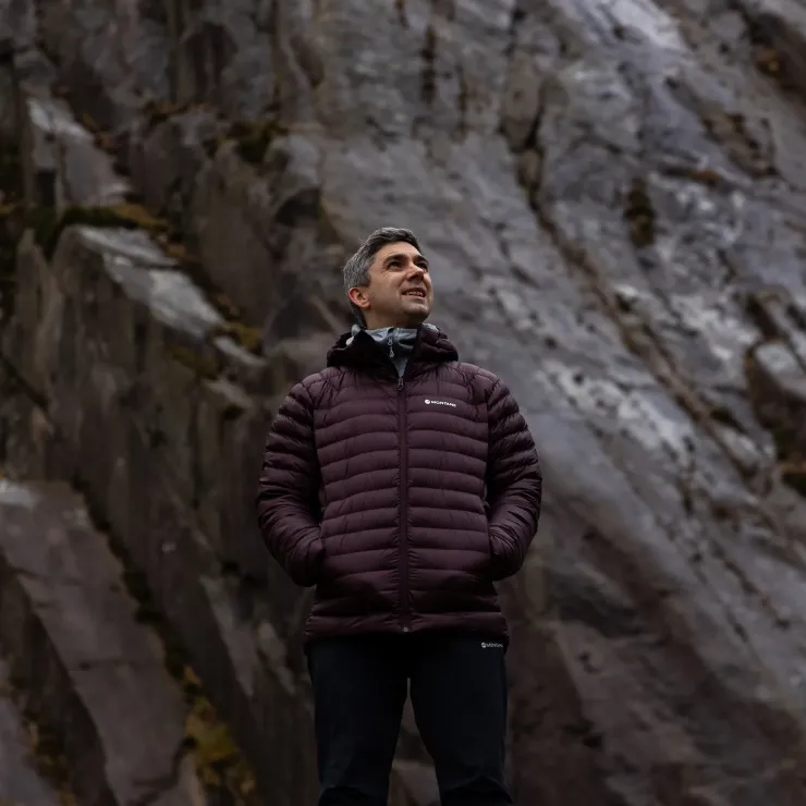 Insulated Jackets-Montane Mens Anti-Freeze Hoodie - Dark Garnet