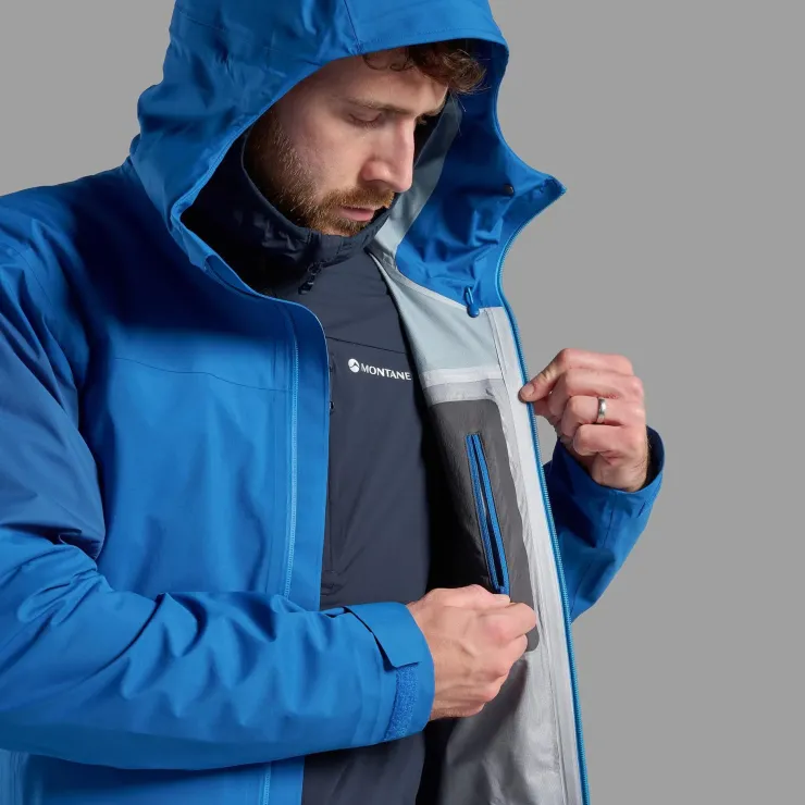 Waterproof Jackets-Montane Mens Cetus Jacket - Neptune Blue