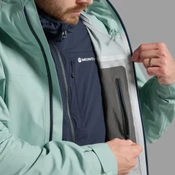 Waterproof Jackets-Montane Mens Cetus Jacket - Sea Mist