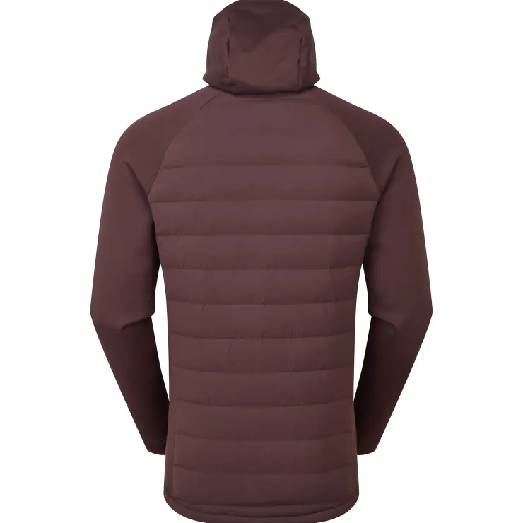 Insulated Jackets-Montane Mens Composite Hoodie - Dark Garnet