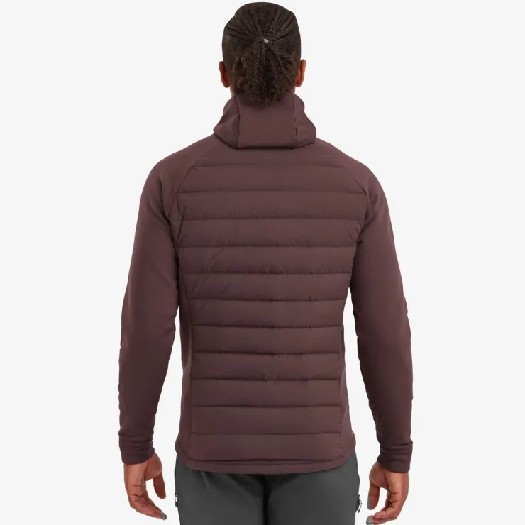 Insulated Jackets-Montane Mens Composite Hoodie - Dark Garnet