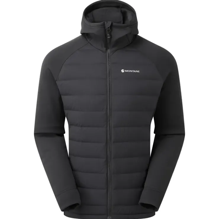 Insulated Jackets-Montane Mens Composite Hoodie - Black