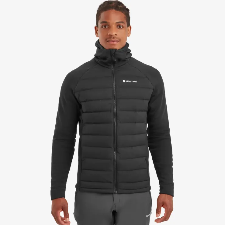 Insulated Jackets-Montane Mens Composite Hoodie - Black