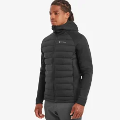 Insulated Jackets-Montane Mens Composite Hoodie - Black
