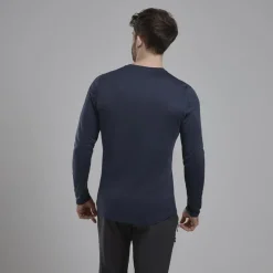 T-Shirts & Baselayers-Montane Mens Dart Long Sleeve T-Shirt - Eclipse Blue