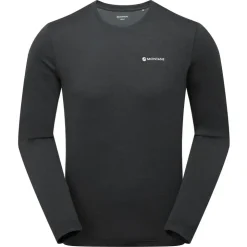 T-Shirts & Baselayers-Montane Mens Dart Long Sleeve T-Shirt - Black