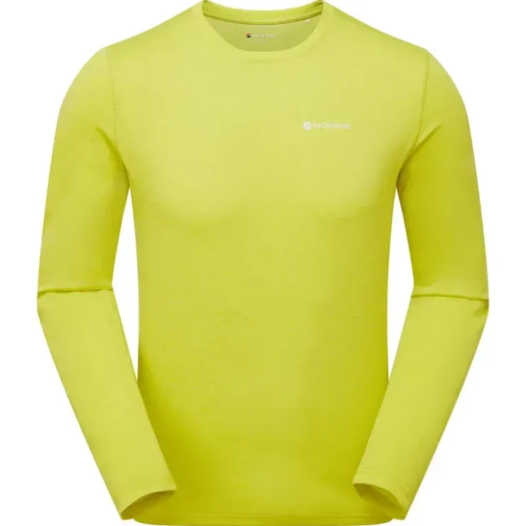 T-Shirts & Baselayers-Montane Mens Dart Long Sleeve T-Shirt - Citrus Spring
