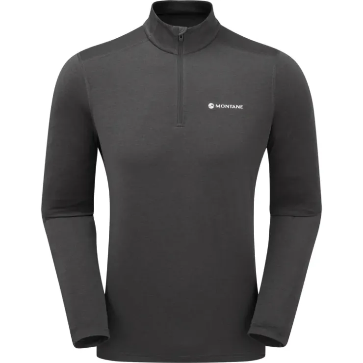 T-Shirts & Baselayers-Montane Mens Dart XT Zip Neck - Midnight Grey