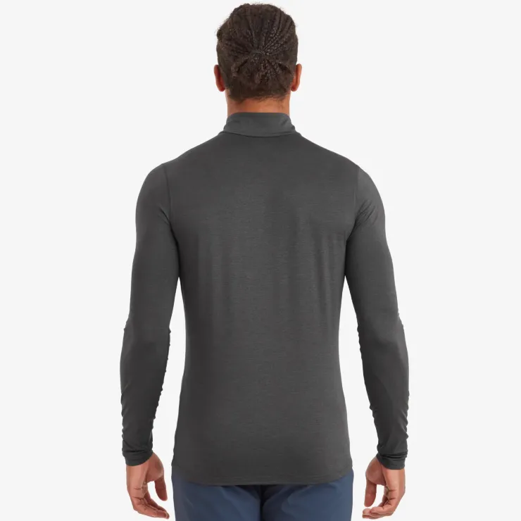 T-Shirts & Baselayers-Montane Mens Dart XT Zip Neck - Midnight Grey