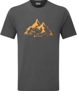 T-Shirts & Baselayers-Montane Mens Dual Mountain T Shirt - Midnight Grey