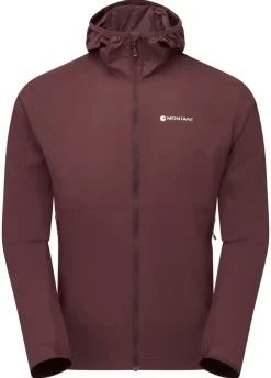 Windshirts-Montane Mens Featherlite Hoodie - Dark Garnet
