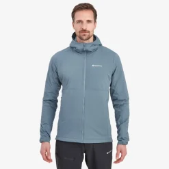 Insulated Jackets-Montane Mens Fireball Lite Hoodie - Stone Blue