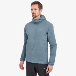 Insulated Jackets-Montane Mens Fireball Lite Hoodie - Stone Blue