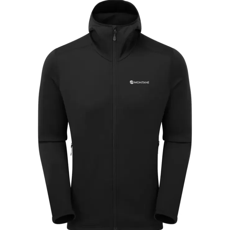Fleece & Mid Layer-Montane Mens Fury Hoodie - Black