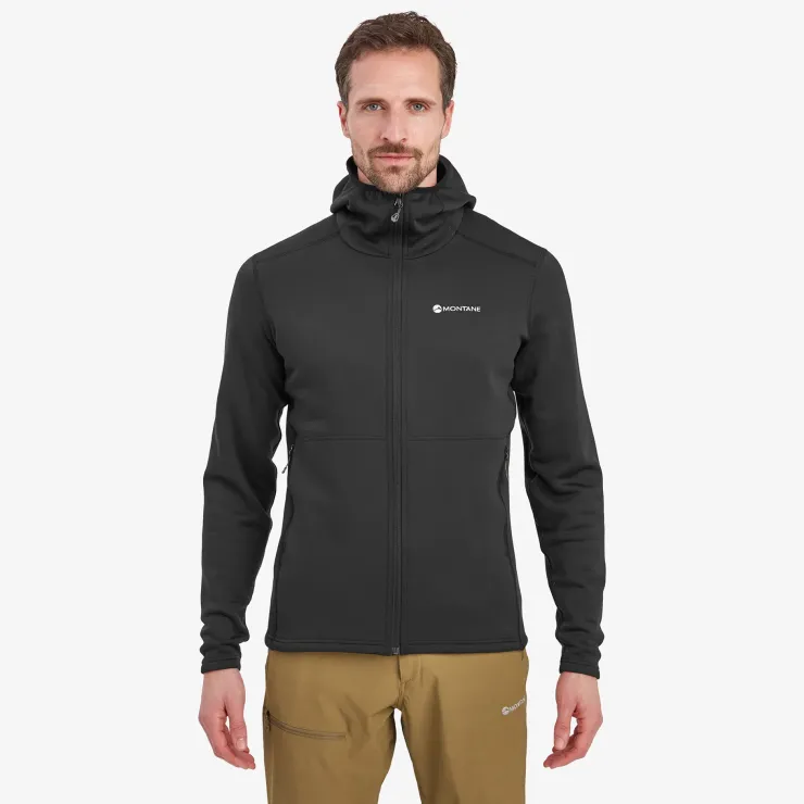 Fleece & Mid Layer-Montane Mens Fury Hoodie - Black