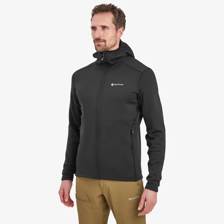 Fleece & Mid Layer-Montane Mens Fury Hoodie - Black