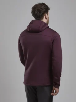Fleece & Mid Layer-Montane Mens Fury Hoodie - Dark Garnet