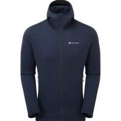 Fleece & Mid Layer-Montane Mens Fury Hoodie - Eclipse Blue