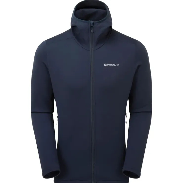 Fleece & Mid Layer-Montane Mens Fury Hoodie - Eclipse Blue