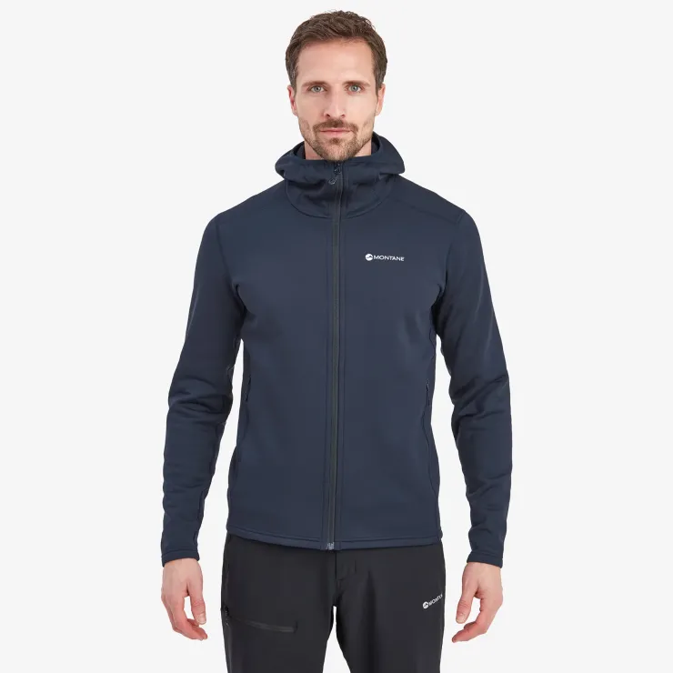 Fleece & Mid Layer-Montane Mens Fury Hoodie - Eclipse Blue