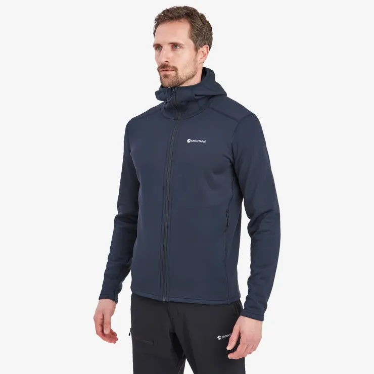 Fleece & Mid Layer-Montane Mens Fury Hoodie - Eclipse Blue