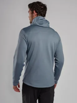 Fleece & Mid Layer-Montane Mens Fury Hoodie - Stone Blue
